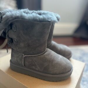UGG Kids Gray Suede Boots
